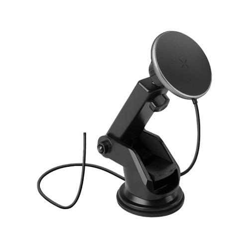 Energea MagDrive 15W MagSafe Car Charger (Desktop / Air Vent) - Gunmetal