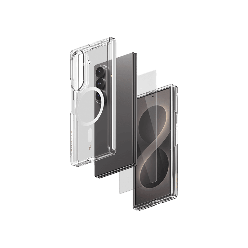 Smart Premium Ultra Guard Magnetic Bundle for Samsung Galaxy Z Fold 8 Ultra (Screen Protector + Clear Case)