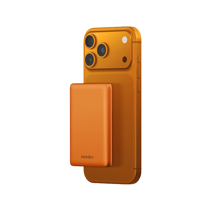 Energea AluPac Mini Aluminum MagSafe 5000mAh Power Bank - Orange
