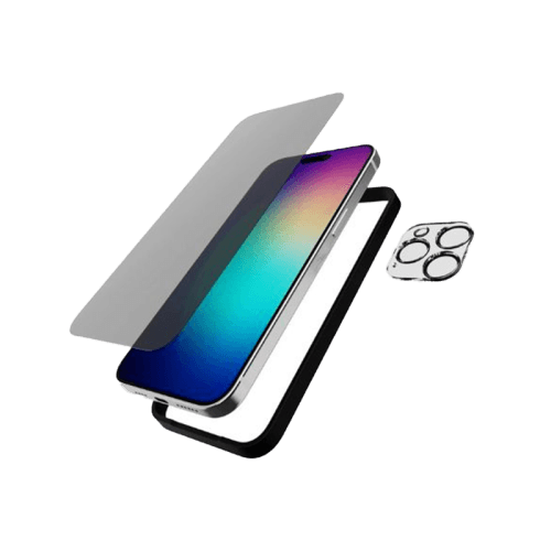 Tech21 Impact Glass Privacy Screen & Camera Lens Protector for iPhone 15 Pro