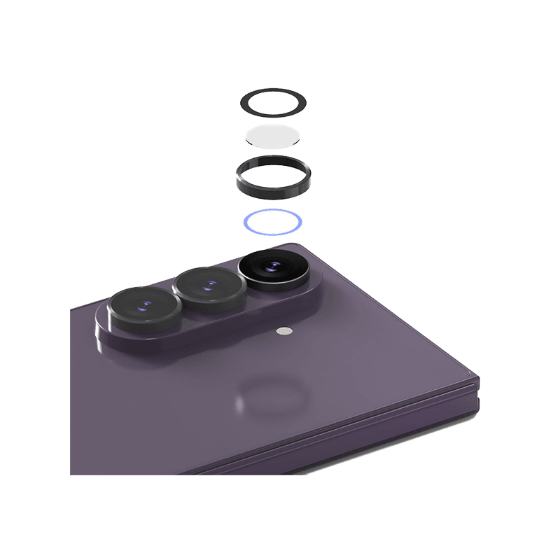 Araree C-Sub Core Camera Lens Protector With Metal Ring for Galaxy Z Fold 8 Ultra - Clear