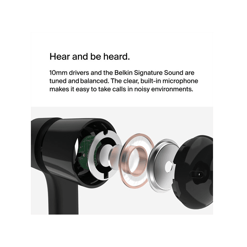 Belkin Headphones With USB-C Connector - Black