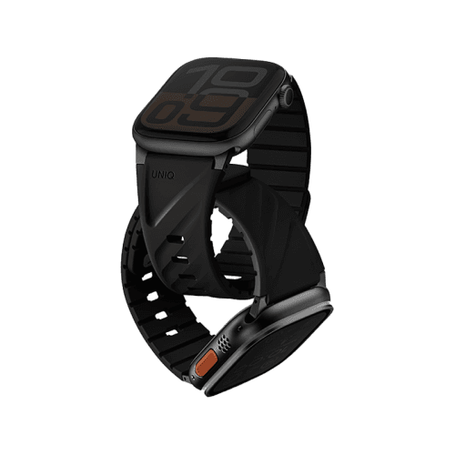 Uniq Fluo Bundle Magnetic Watch Strap With Connector for Apple Watch 40mm to 49mm - Midnight Black