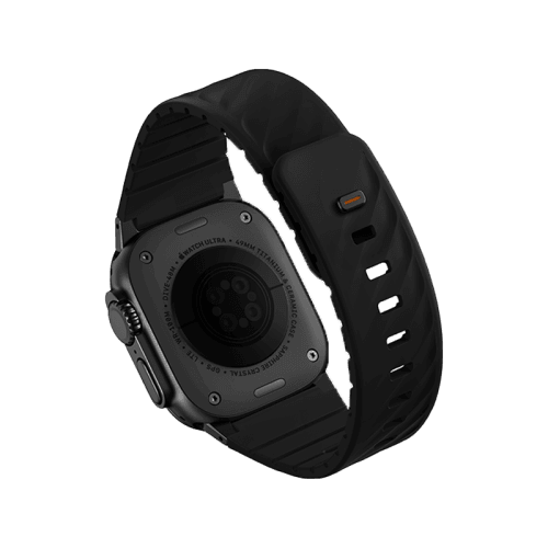 Uniq Fluo Bundle Magnetic Watch Strap With Connector for Apple Watch 40mm to 49mm - Midnight Black