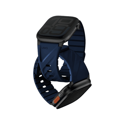 Uniq Fluo Bundle Magnetic Watch Strap With Connector for Apple Watch 40mm to 49mm - Marine Blue