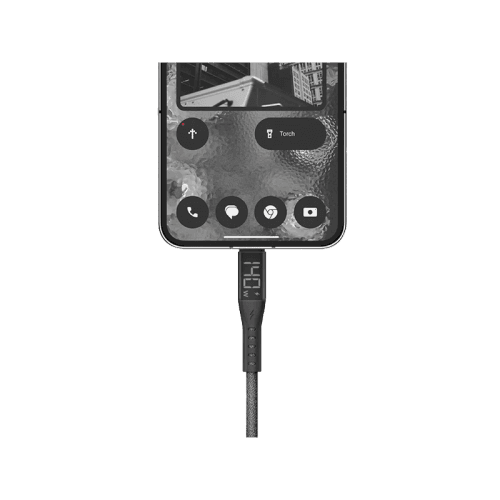 Energea Flow 480mbps USB-C to Lightning Display Cable 1.5M - Black
