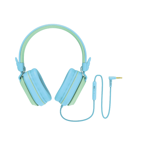 Riwbox Kids  Wired Headphones - Blue / Green
