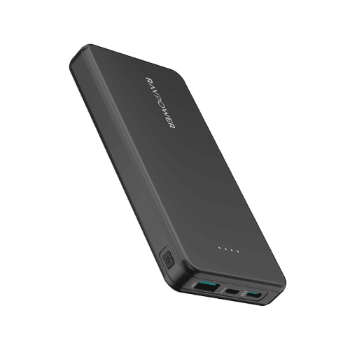 RavPower 1-Port USB-C and 1-Port USB-A 10000mAh Power Bank - Black