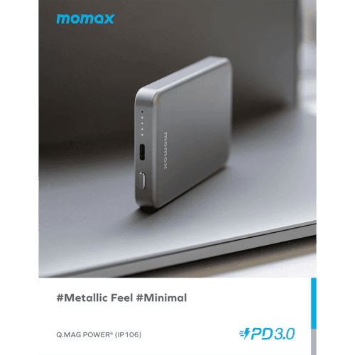 Momax Q.Mag Power 6 Magnetic Wireless 5000mAh Battery Pack - Blue