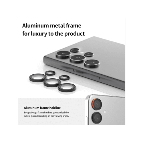 Araree C-Sub Core Camera Lens Protector With Metal Ring for Galaxy S24 Ultra - Clear