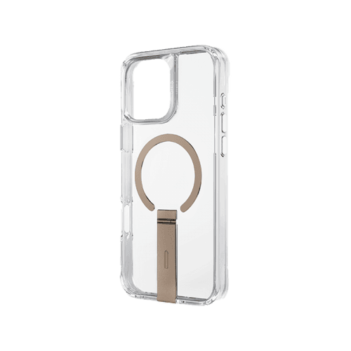 Uniq Hybrid Eleva Magsafe Case With Vertical Stand for iPhone 16 Pro Max - Taupe Gold
