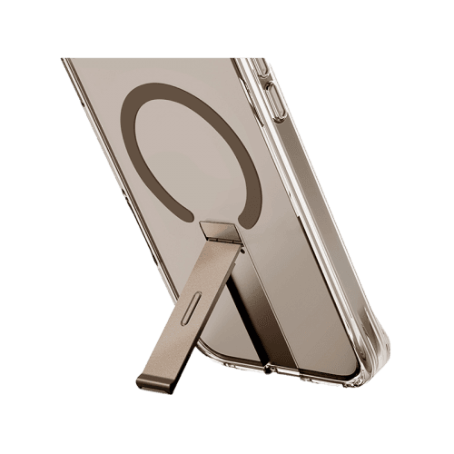 Uniq Hybrid Eleva Magsafe Case With Vertical Stand for iPhone 16 Pro Max - Taupe Gold