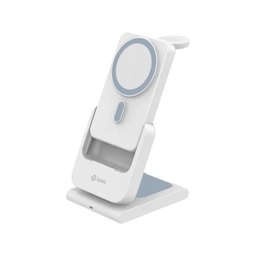 Bazic GoMag Flex 10000mAh Removable PowerBank With Apple Watch and Airpods Charging Station - White
