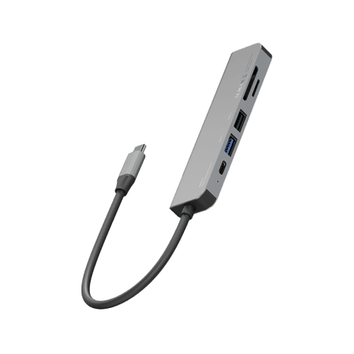 Energea AluHub HD 3 6 in 1 Aluminum Alloy USB-C Hub - Gunmetal