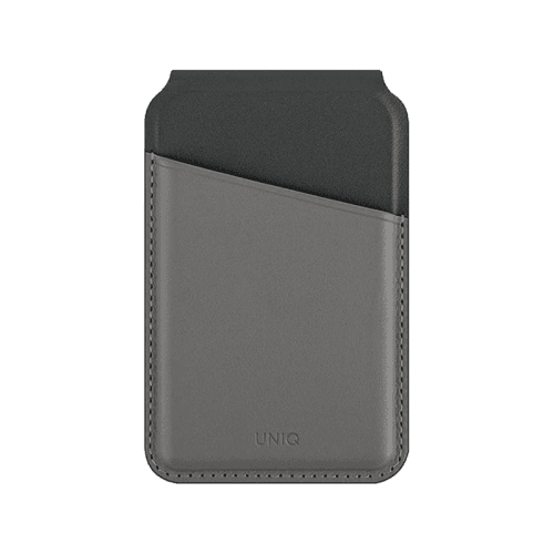 Uniq Lyden DS RFID-Blocking Magnetic Snap-on Stand With Card Holder - Rhino Grey / Black