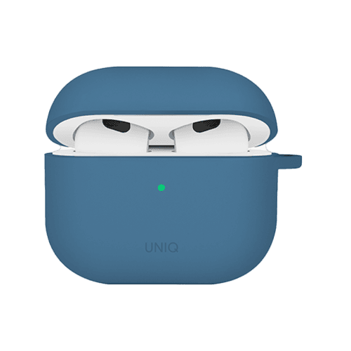 Uniq Nexo Active Hybrid Silicone Airpods 4th Gen Case With Sports Ear Hooks - Pacific Blue