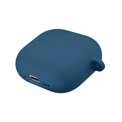 Uniq Nexo Active Hybrid Silicone Airpods 4th Gen Case With Sports Ear Hooks - Pacific Blue
