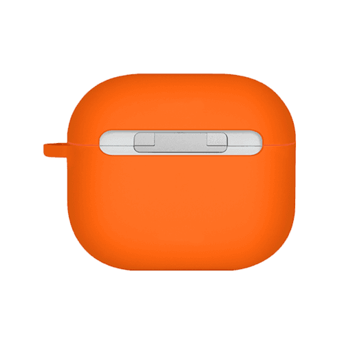 Uniq Nexo Active Hybrid Silicone Airpods 4th Gen Case With Sports Ear Hooks - Volt Orange