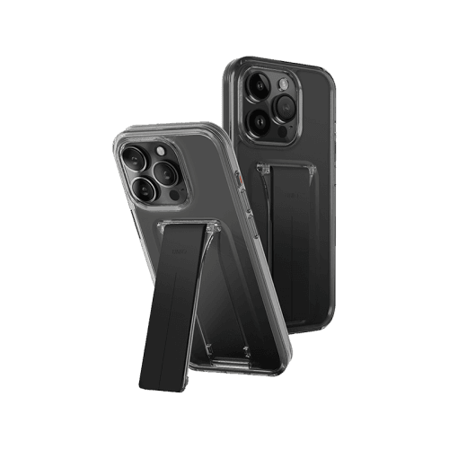 Uniq Hybrid Heldro Mount With Stand Case for iPhone 15 Pro - Vapour Smoke