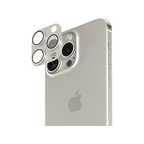Smart Premium Camera Lens Protector for iPhone 15 Pro / 15 Pro Max - Natural Titanium