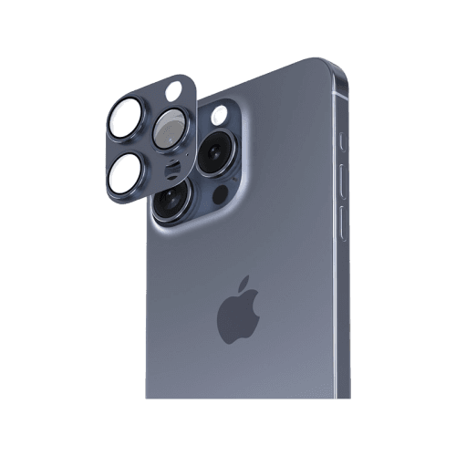 Smart Premium Camera Lens Protector for iPhone 15 Pro / 15 Pro Max - Blue Titanium