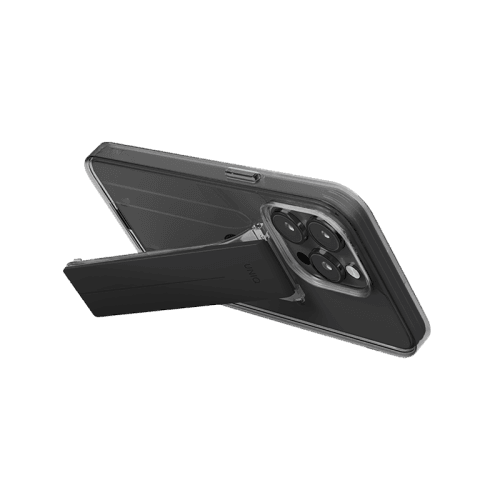 Uniq Hybrid Heldro Mount With Stand Case for iPhone 15 Pro - Vapour Smoke