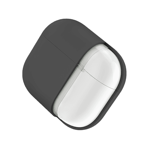 Uniq Lino Hybrid Liquid Silicon Case for Airpods 4th Gen Case - Ash Grey
