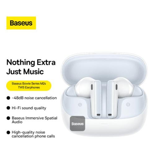 Baseus Bowie M2s True Wireless Earphone - Moon White