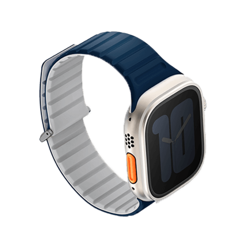 Uniq Revix Evo Reversible Strap For Apple Watch 49/45/44/42mm - Royal Blue / Chalk