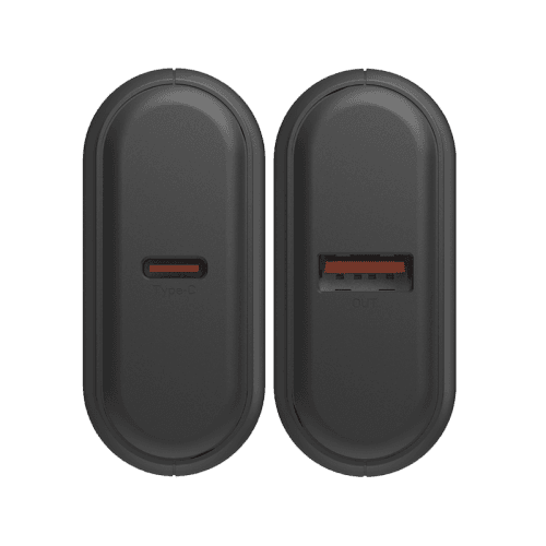 Energea Compac Mini 3 1-Port USB-C and 1-Port USB-A Display 10000mAh Power Bank - Gunmetal