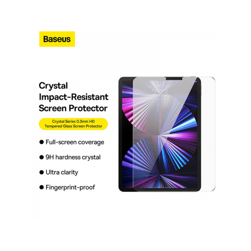 Baseus Crystal 0.3mm HD Tempered Screen Protector for iPad Pro 12.9" - Clear