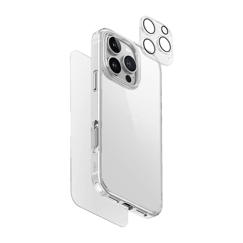 Uniq Hybrid Clearvue MagSafe 360 Essential Bundle Case+Screen Protector+Camera Lense for iPhone 16 Pro