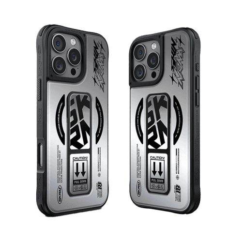 SkinArma Kira Kobai MagSafe Case With Grip Stand for iPhone 16 Pro - Chrome