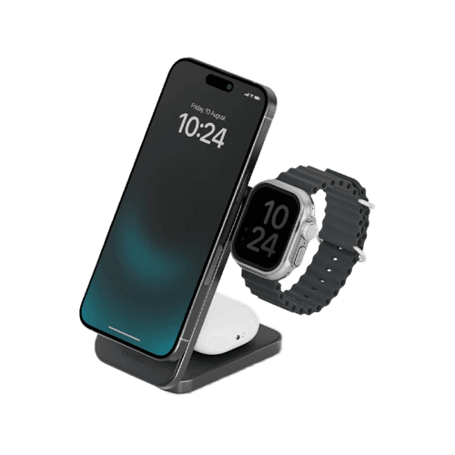 Energea MagTrio Plus 3 in 1 Foldable Magnetic Fast Wireless Charger - Gunmetal