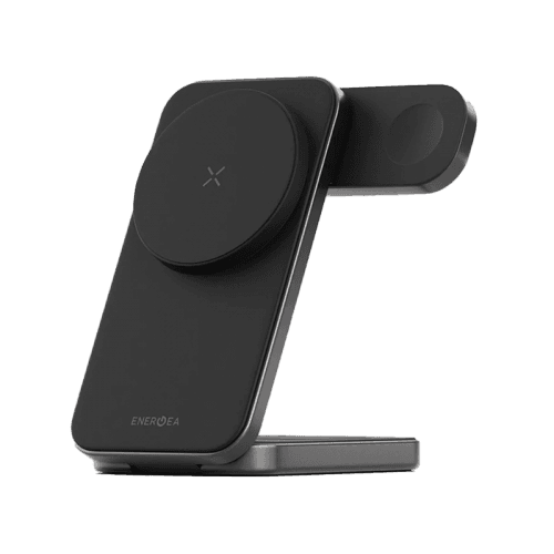 Energea MagTrio Plus 3 in 1 Foldable Magnetic Fast Wireless Charger - Gunmetal
