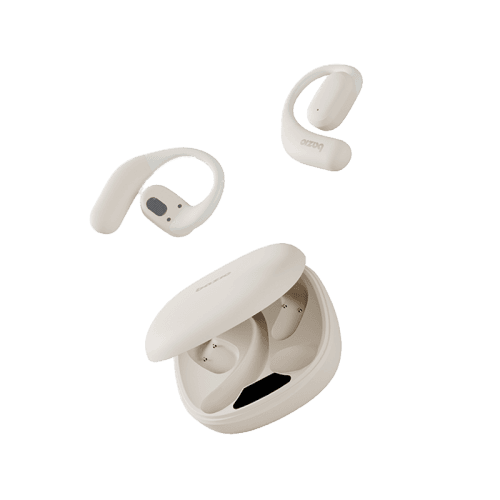 Bazic GoSound Jolt OWS Earphones With  Display USB-C Case – Beige