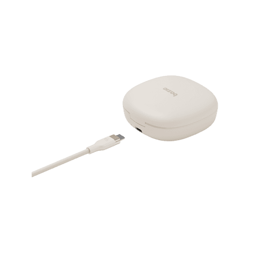Bazic GoSound Jolt OWS Earphones With  Display USB-C Case – Beige