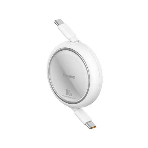 Baseus Free2Draw USB-C to USB-C 100W Mini Retractable Cale 1m - Moon White