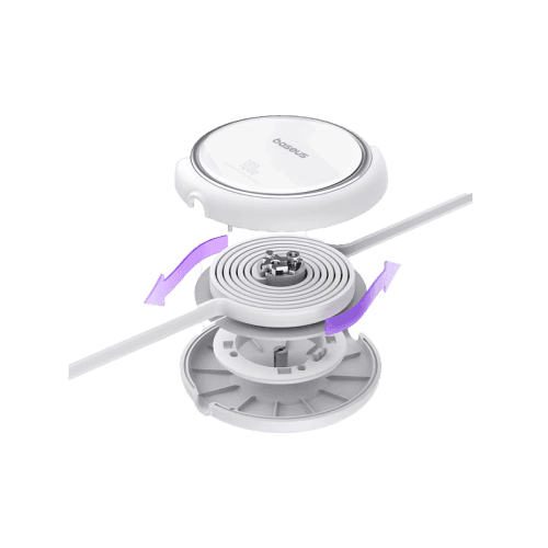 Baseus Free2Draw USB-C to USB-C 100W Mini Retractable Cale 1m - Moon White