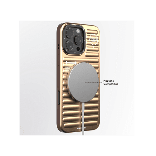 Youngkit True Color Luggage - Inspired Magsafe Case for iPhone 16 Pro - Gold