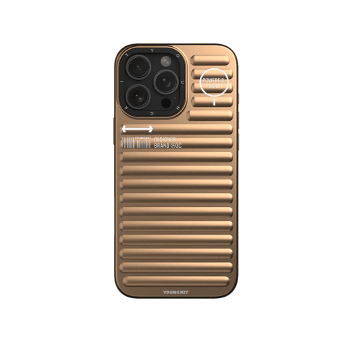 Youngkit True Color Luggage - Inspired Magsafe Case for iPhone 16 Pro Max - Gold