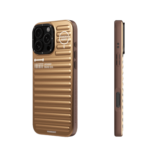 Youngkit True Color Luggage - Inspired Magsafe Case for iPhone 16 Pro Max - Gold