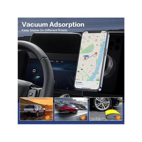 Sky 360 Rotating Vacuum Suction Magnetic Phone Holder Without Gravity - Silver