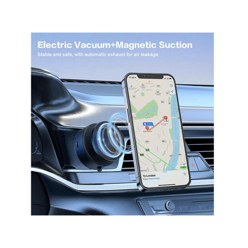 Sky 360 Rotating Vacuum Suction Magnetic Phone Holder Without Gravity - Black
