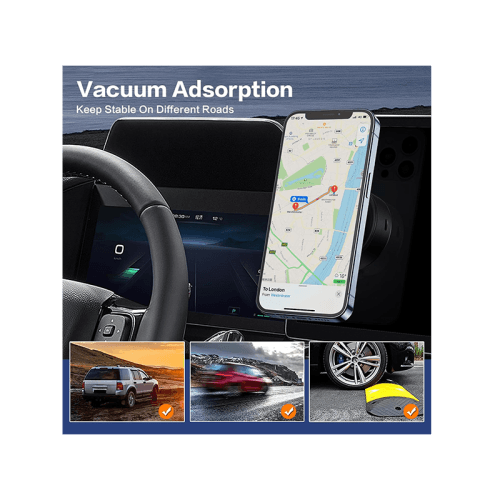 Sky 360 Rotating Vacuum Suction Magnetic Phone Holder Without Gravity - Black