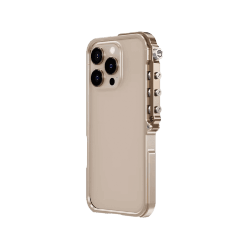 Luxury Aluminum Metal Frame Mobile Phone Case For iPhone 16 Pro - Desert