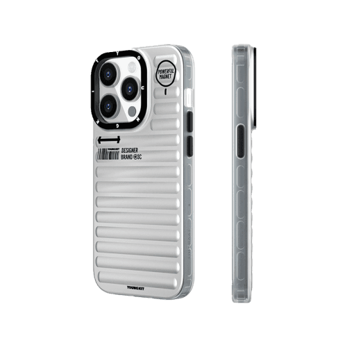 Youngkit True Color Luggage - Inspired Magsafe Case for iPhone 16 Pro Max - Silver