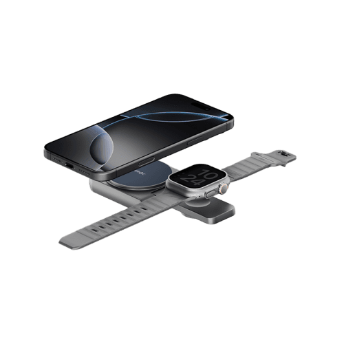 Energea MagDuo 2 IN 1 Foldable Magsafe Fast Wireless Charger - Blue