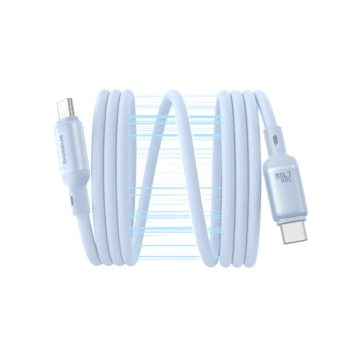 Baseus PicoGo USB-C to USB-C Magnetic Liquid Silicone 240W Fast Charging Cable 1m - Galaxy Blue