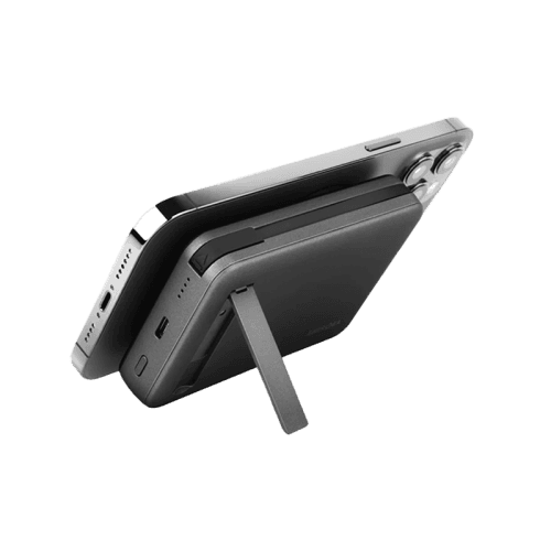 Energea MagPac Pro Plus With MagSafe 10000mAh Power Bank With Built-in Cable and Stand - Gunmetal